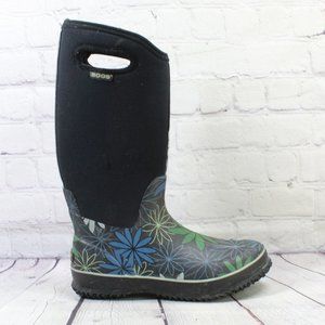 BOGS Classic Tall High Daisy Winter Wide Calf Snow Boots Size US 8